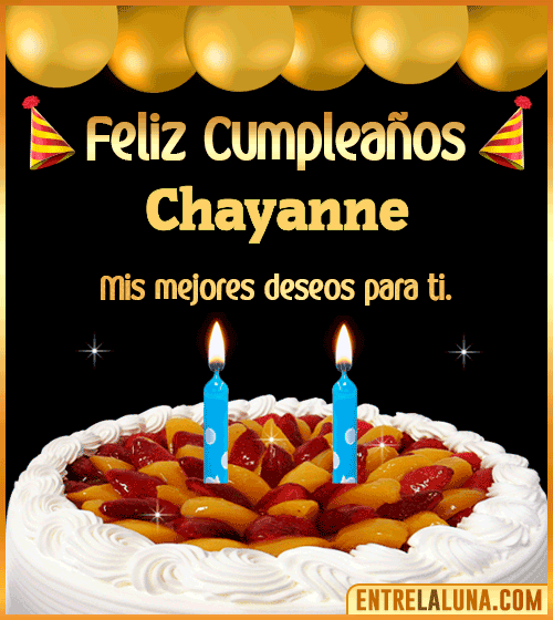 Gif de pastel de Cumpleaños Chayanne