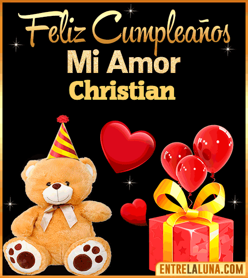 Gif Feliz Cumpleaños mi Amor Christian