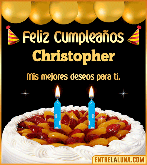 Gif de pastel de Cumpleaños Christopher