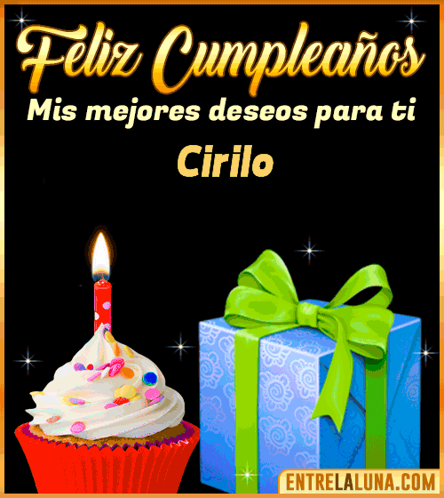 Feliz Cumpleaños gif Cirilo