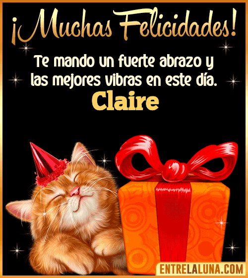 Muchas felicidades en tu Cumpleaños Claire