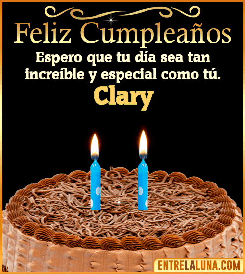 Gif de pastel de Feliz Cumpleaños Clary