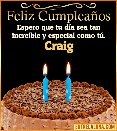 Gif de pastel de Feliz Cumpleaños Craig