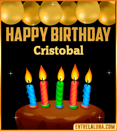 Happy Birthday gif Cristobal