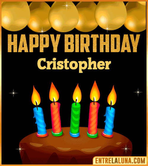 Happy Birthday gif Cristopher