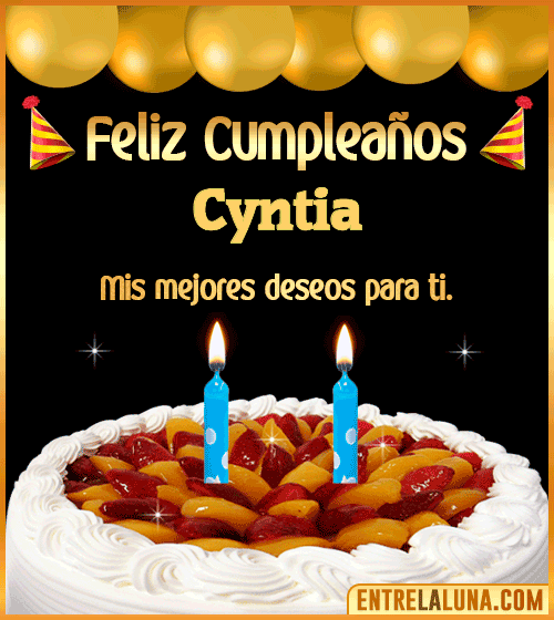 Gif de pastel de Cumpleaños Cyntia
