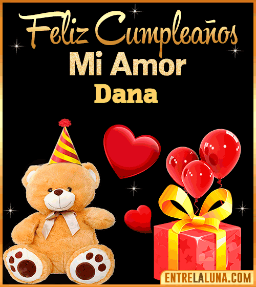 Gif Feliz Cumpleaños mi Amor Dana