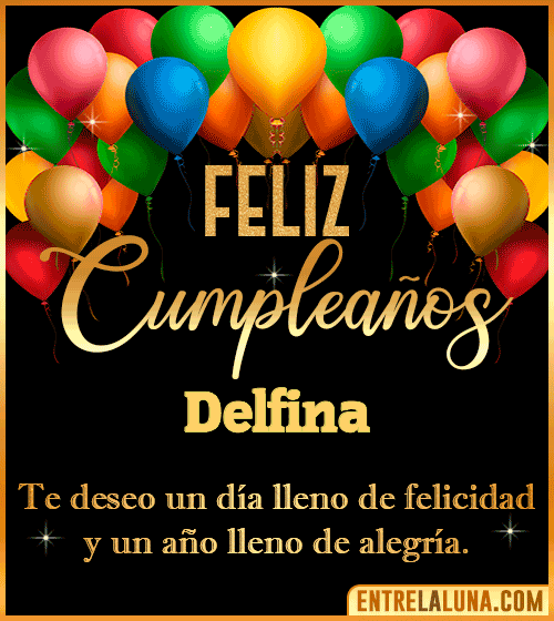 Mensajes de cumpleaños Delfina