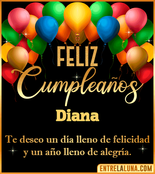 Mensajes de cumpleaños Diana