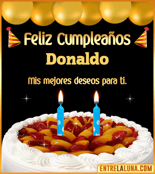 Gif de pastel de Cumpleaños Donaldo