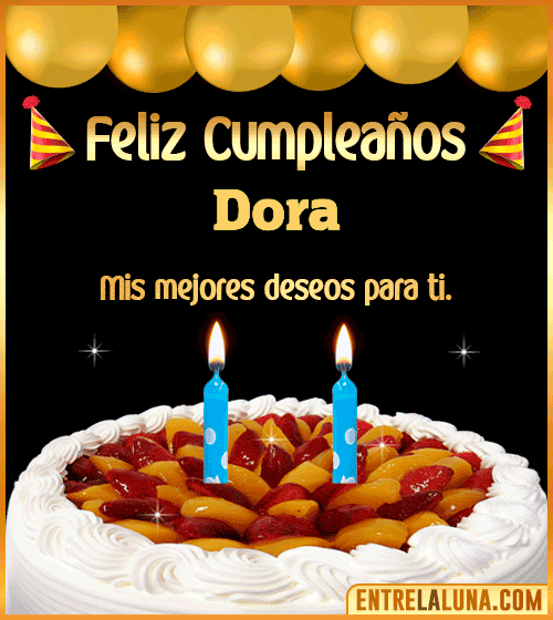 Gif de pastel de Cumpleaños Dora