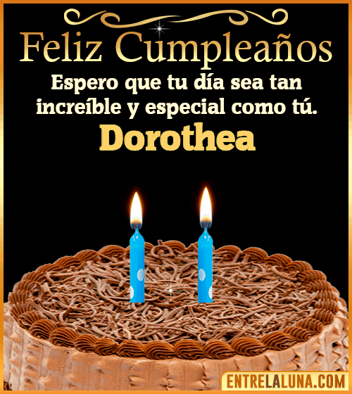 Gif de pastel de Feliz Cumpleaños Dorothea