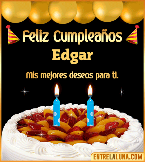 Gif de pastel de Cumpleaños Edgar