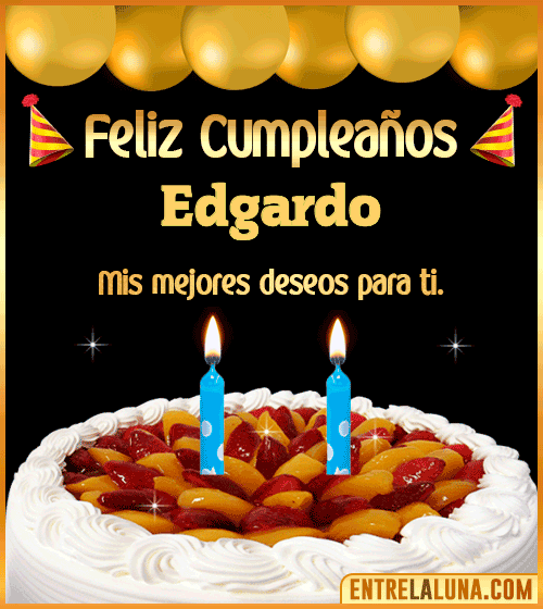 Gif de pastel de Cumpleaños Edgardo