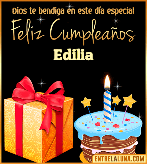 Feliz Cumpleaños, Dios te bendiga en este día especial Edilia