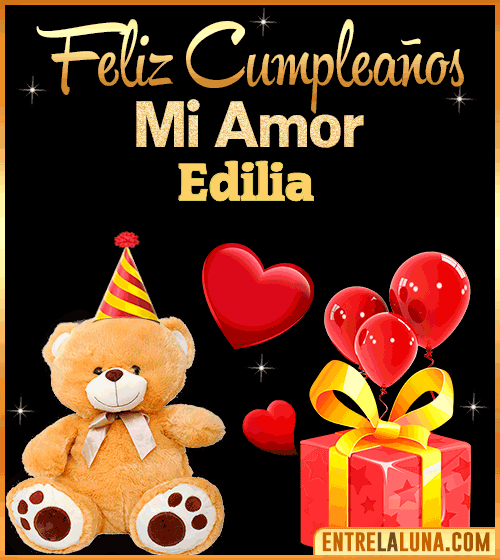 Gif Feliz Cumpleaños mi Amor Edilia