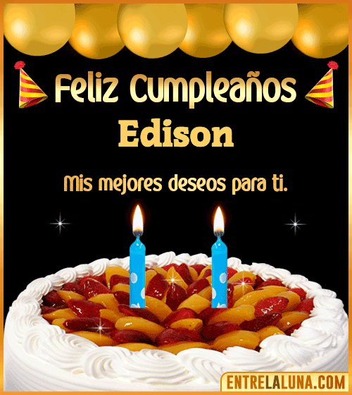Gif de pastel de Cumpleaños Edison