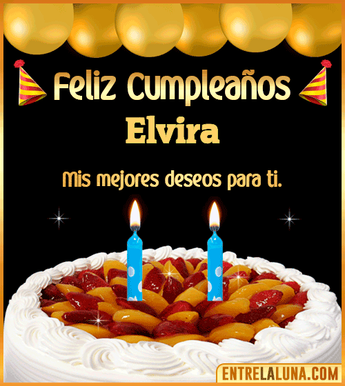 Gif de pastel de Cumpleaños Elvira
