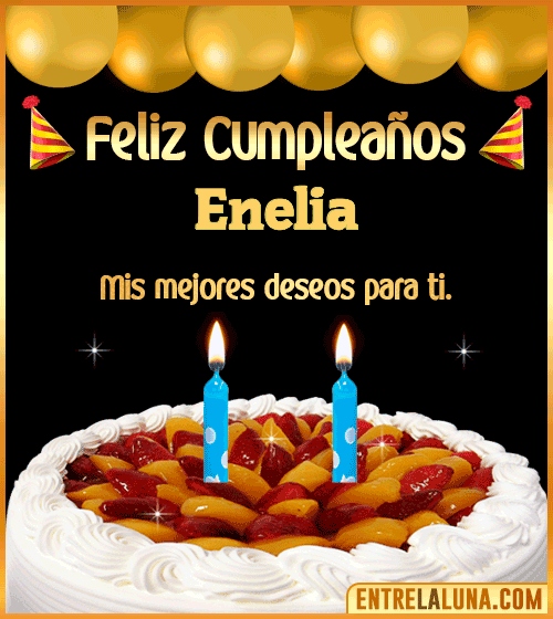 Gif de pastel de Cumpleaños Enelia