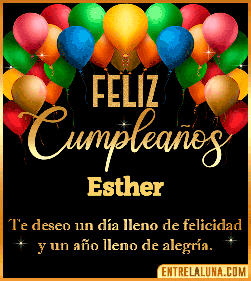 Mensajes de cumpleaños Esther