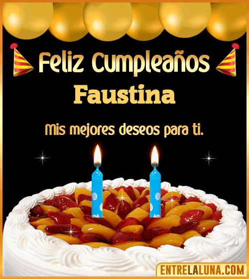 Gif de pastel de Cumpleaños Faustina