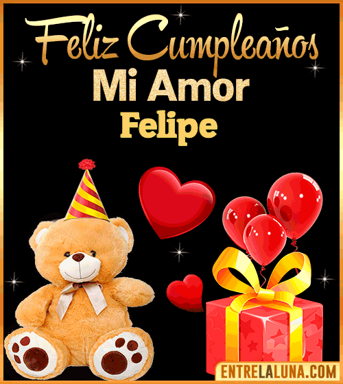 Gif Feliz Cumpleaños mi Amor Felipe