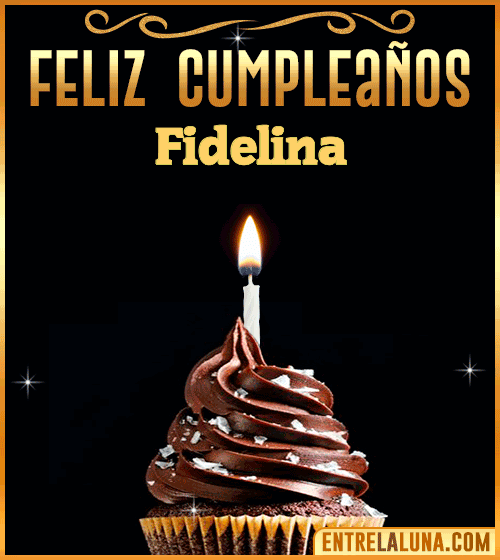 Gif Animado de Feliz Cumpleaños Fidelina