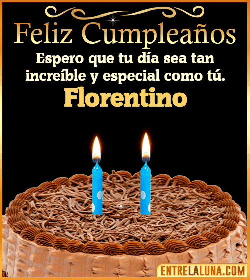 Gif de pastel de Feliz Cumpleaños Florentino