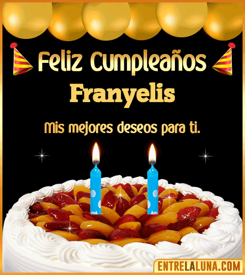 Gif de pastel de Cumpleaños Franyelis