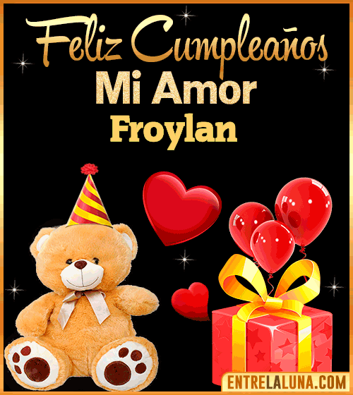 Gif Feliz Cumpleaños mi Amor Froylan
