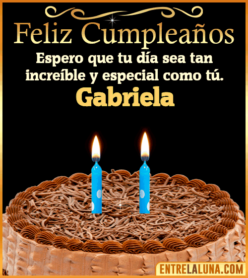 Gif de pastel de Feliz Cumpleaños Gabriela