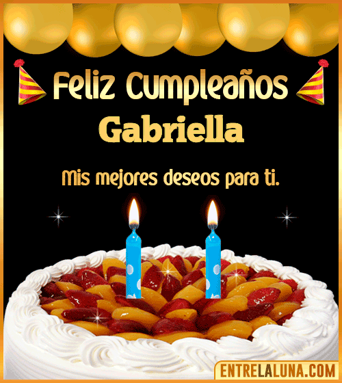 Gif de pastel de Cumpleaños Gabriella