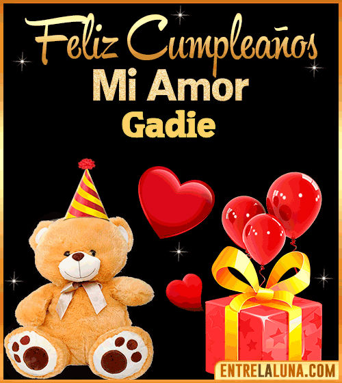 Gif Feliz Cumpleaños mi Amor Gadie