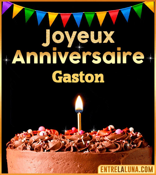 GIF Joyeux Anniversaire Gaston