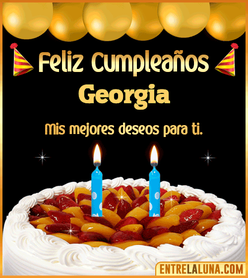 Gif de pastel de Cumpleaños Georgia