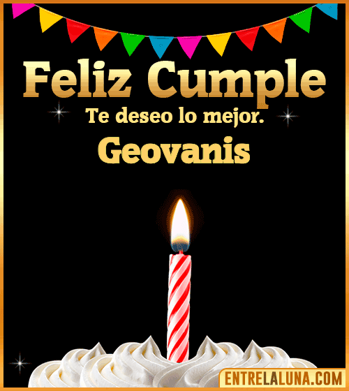 Gif Feliz Cumple Geovanis