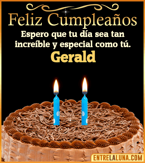 Gif de pastel de Feliz Cumpleaños Gerald
