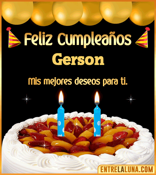 Gif de pastel de Cumpleaños Gerson