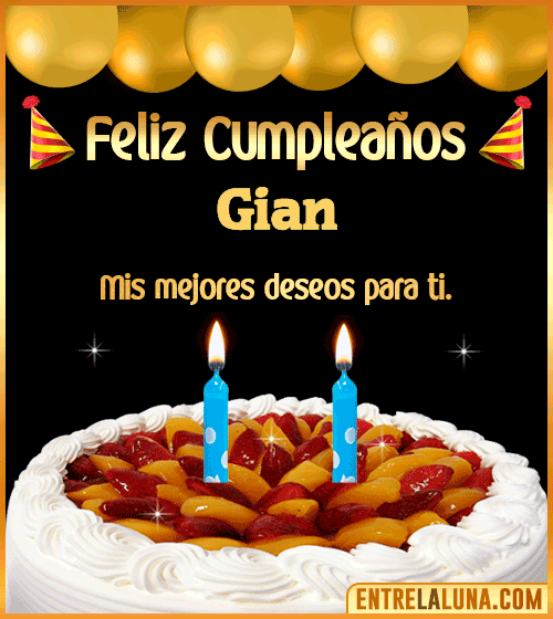 Gif de pastel de Cumpleaños Gian