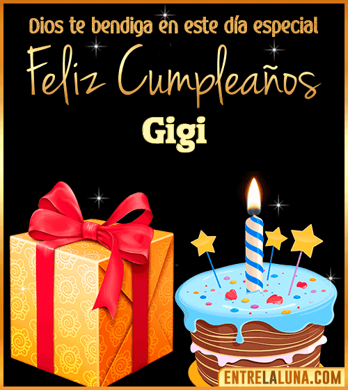 Feliz Cumpleaños, Dios te bendiga en este día especial Gigi