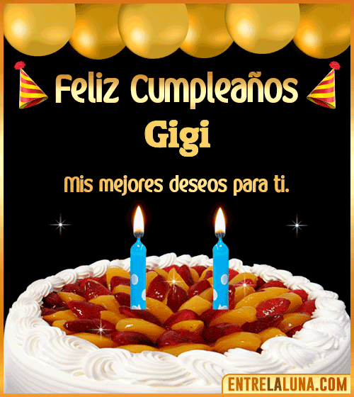 Gif de pastel de Cumpleaños Gigi