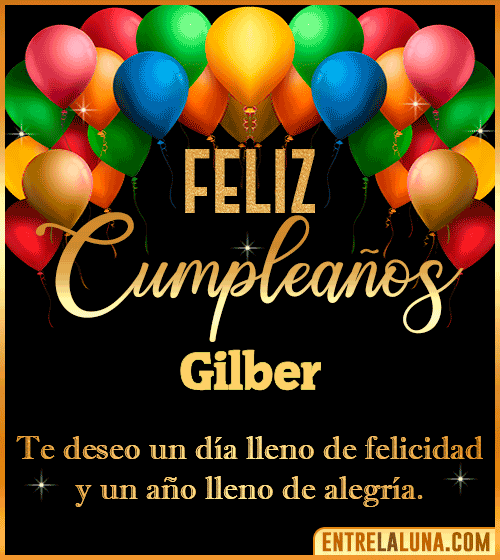 Mensajes de cumpleaños Gilber