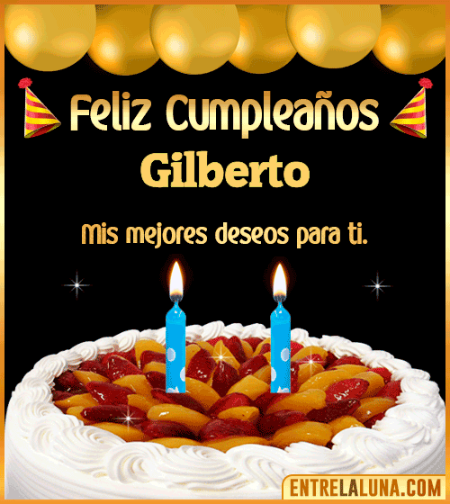 Gif de pastel de Cumpleaños Gilberto