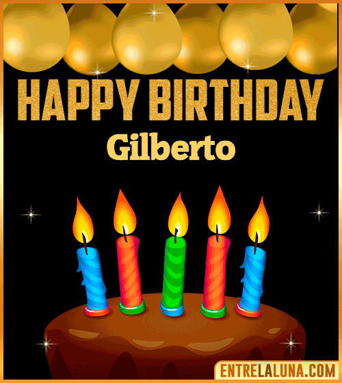 Happy Birthday gif Gilberto