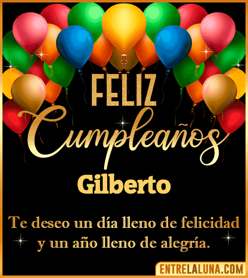 Mensajes de cumpleaños Gilberto
