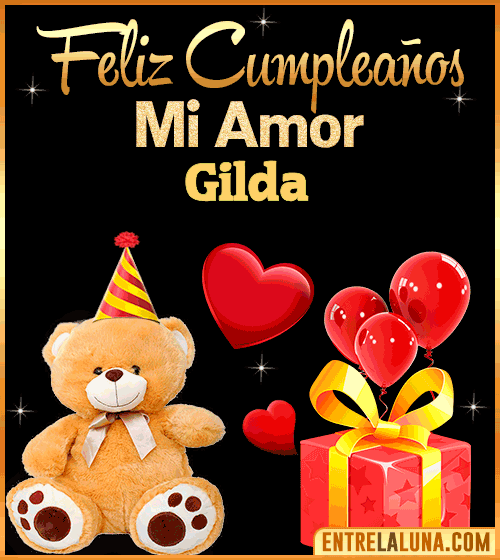 Gif Feliz Cumpleaños mi Amor Gilda