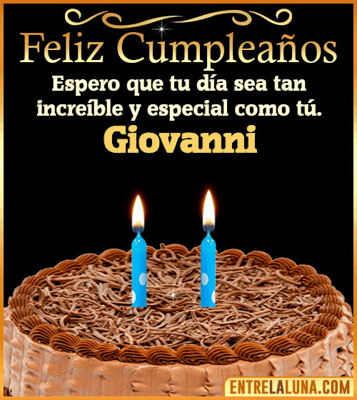 Gif de pastel de Feliz Cumpleaños Giovanni