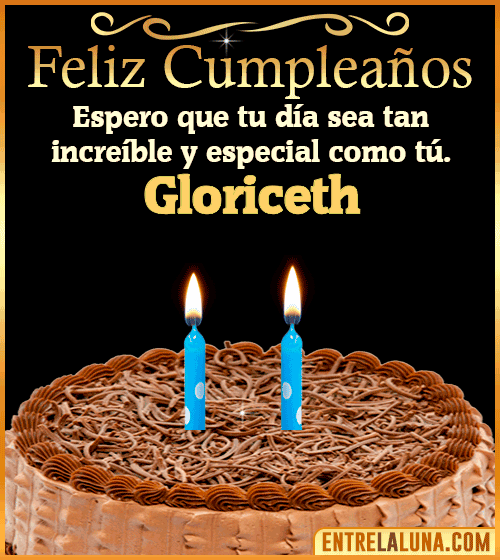 Gif de pastel de Feliz Cumpleaños Gloriceth