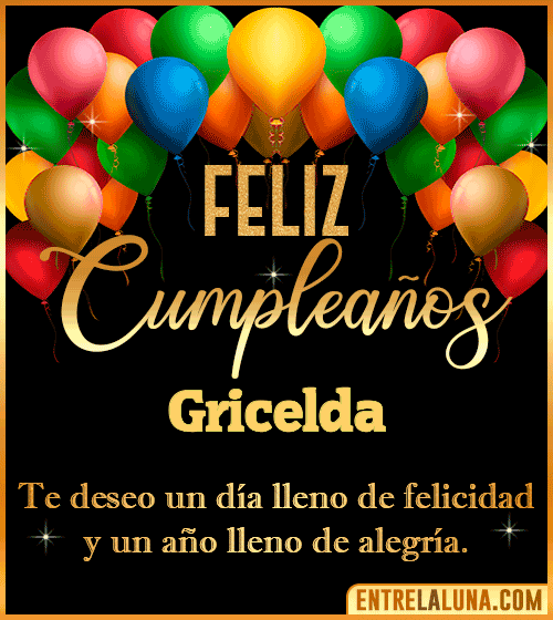 Mensajes de cumpleaños Gricelda
