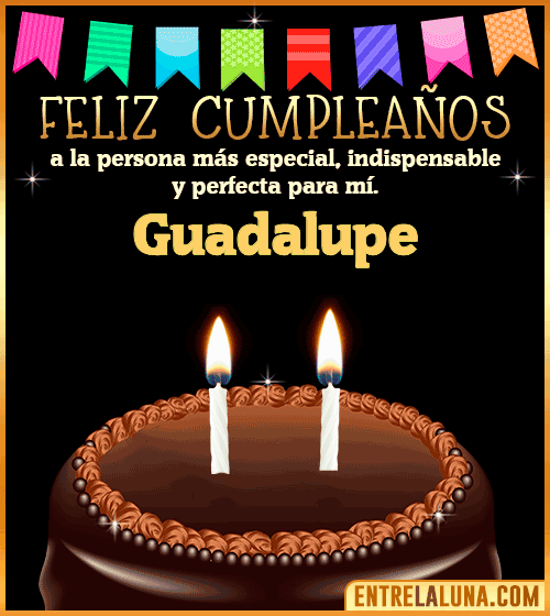 Feliz Cumpleaños a la persona más especial Guadalupe